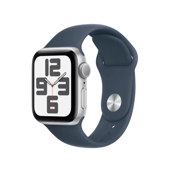 AppleWatch SE Aluminium 40mm Silber (Sportarmband sturmblau) M/L - 2023