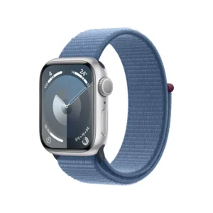 AppleWatch S9 Aluminium Cellular 41mm Silber (Sport Loop winterblau)