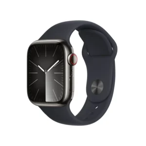 AppleWatch S9 Edelstahl Cellular 45mm Graphit (Sportarmband mitternacht) M/L