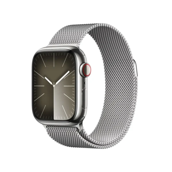 AppleWatch S9 Edelstahl Cellular 45mm Silber (milanaise silber)